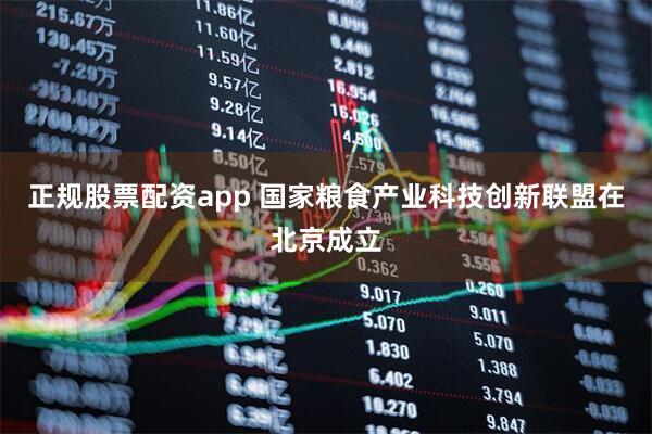 正规股票配资app 国家粮食产业科技创新联盟在北京成立